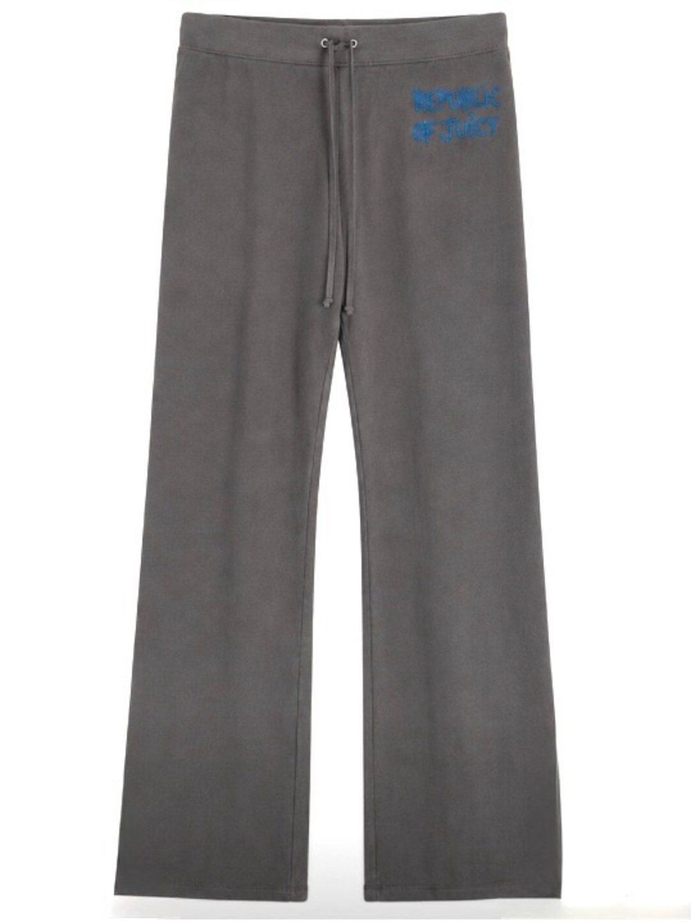 NWT Juicy Couture Gray Wide Leg Drawstring Pants XL Y2K Streetwear Vintage Bling
